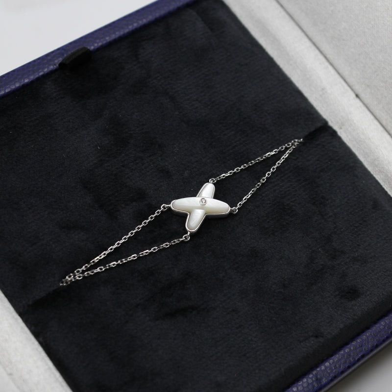 bracelet lien white wg - L'UXE LINK
