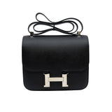 thumbnail constance 24cm in black epsom PHW stamp Y