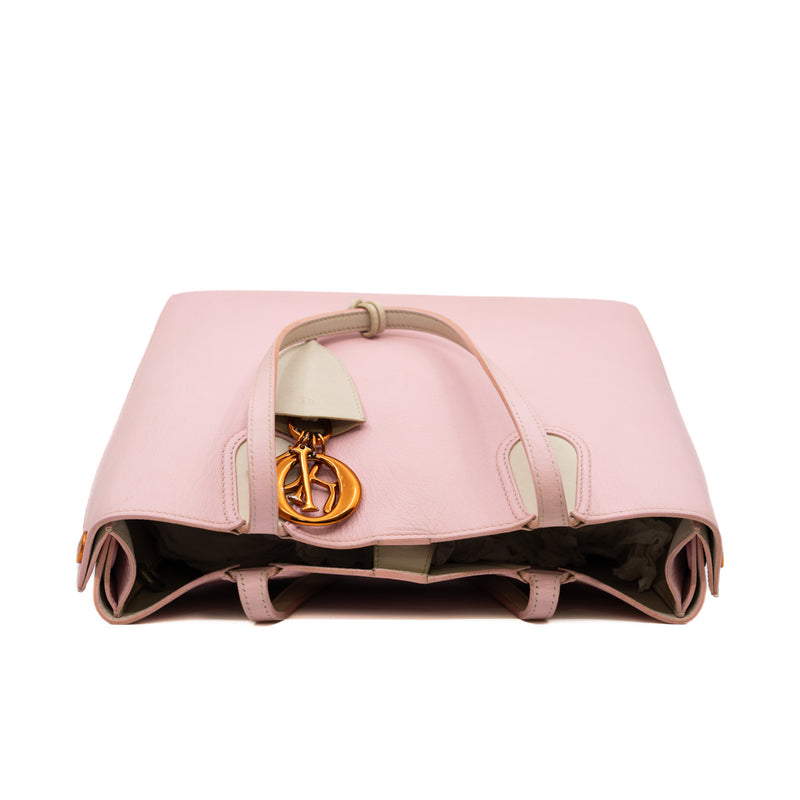 medium tote in leather pink phw