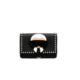 thumbnail Karlito Wallet On Chain Bag Leather With Fur Black PHW