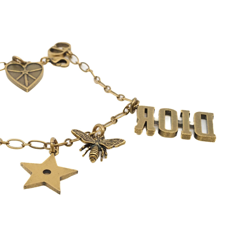 Lucky Charm In Gold Plated Metal Bracelet - L'UXE LINK