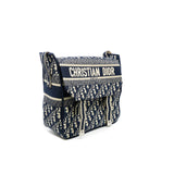 thumbnail Medium Diorcamp Bag Blue Dior Oblique Embroidery