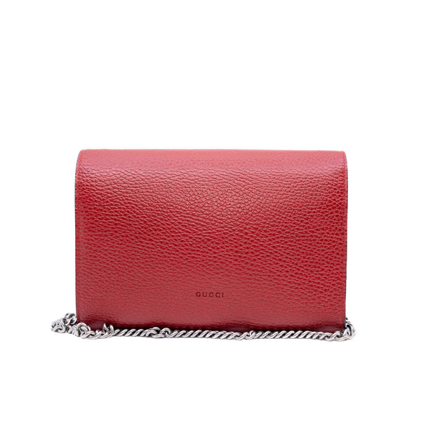 red dionysus woc calf skin with crystal - L'UXE LINK