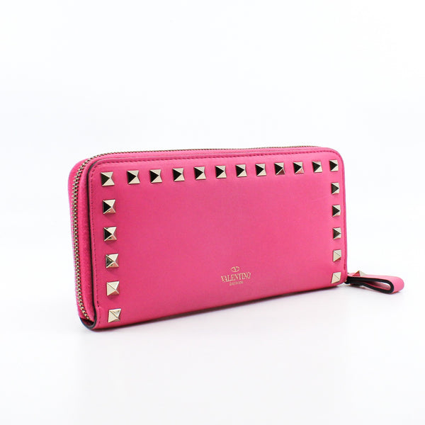 zippy long wallet pink mix gold studs - L'UXE LINK