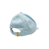 thumbnail hat in blue with yellow letter