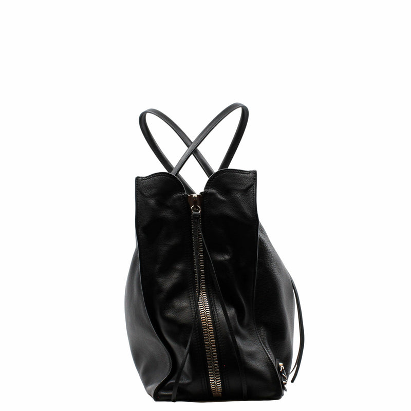 PAPER A4 BAG LEATHER BLACK PHW - L'UXE LINK