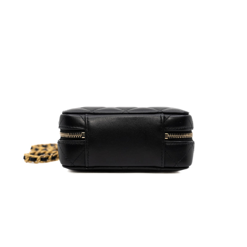 mini vanity with chain top handle in lambskin black ghw #N5U1xxxx