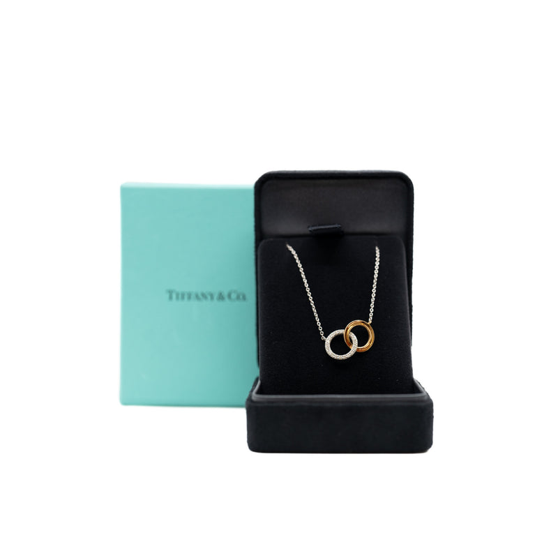 circle necklace 18k wg - L'UXE LINK