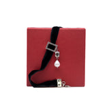 thumbnail chocker in velvet with crystal and pearl phw