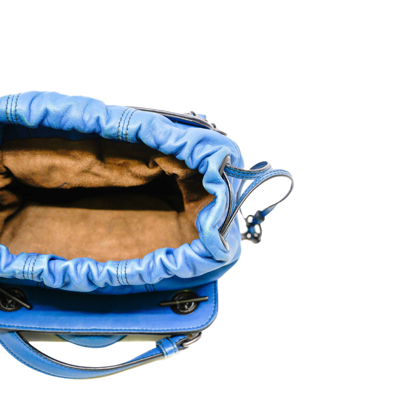 Drawstring bucket in electric blue