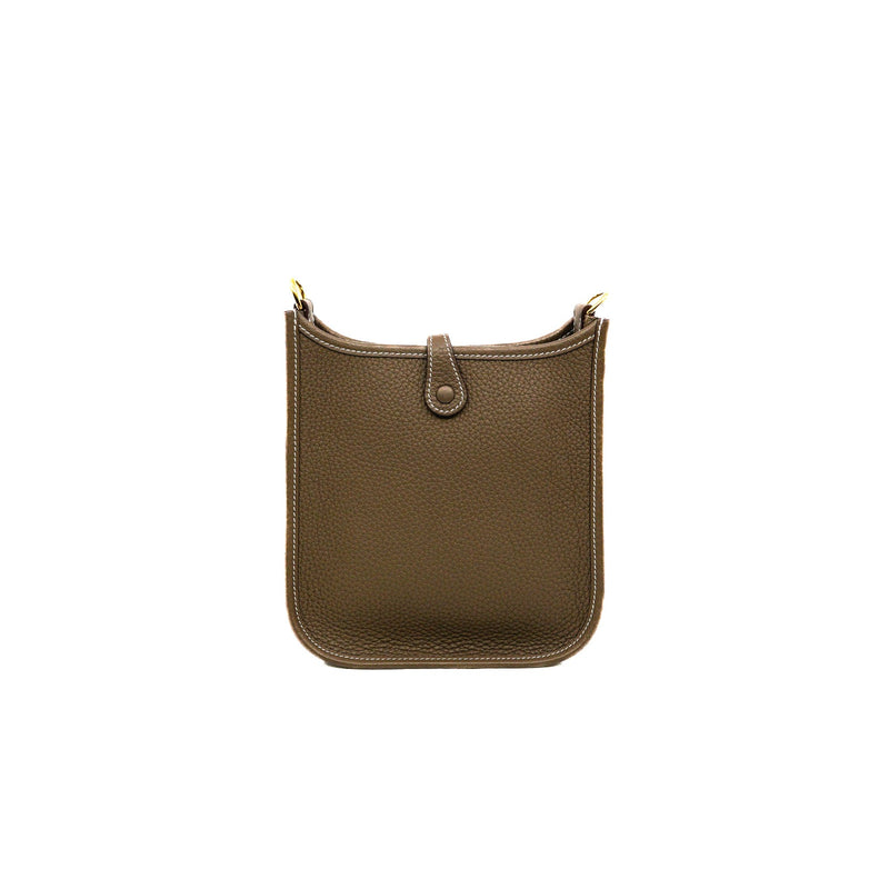 mini evelyn bag etoupe/bleu indigo ghw B stamp