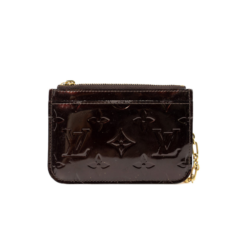 Amarante Monogram Vernis Key Pouch GHW - L'UXE LINK