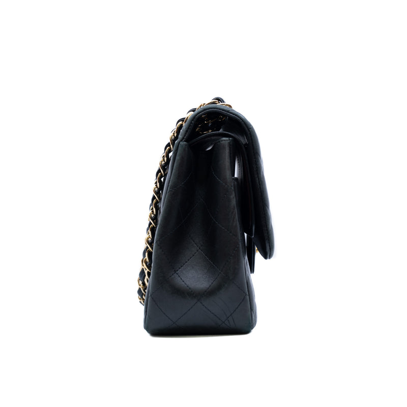 Jumbo Classic In Black Lambskin Leather Double Flap Bag GHW Seri 19 - L'UXE LINK