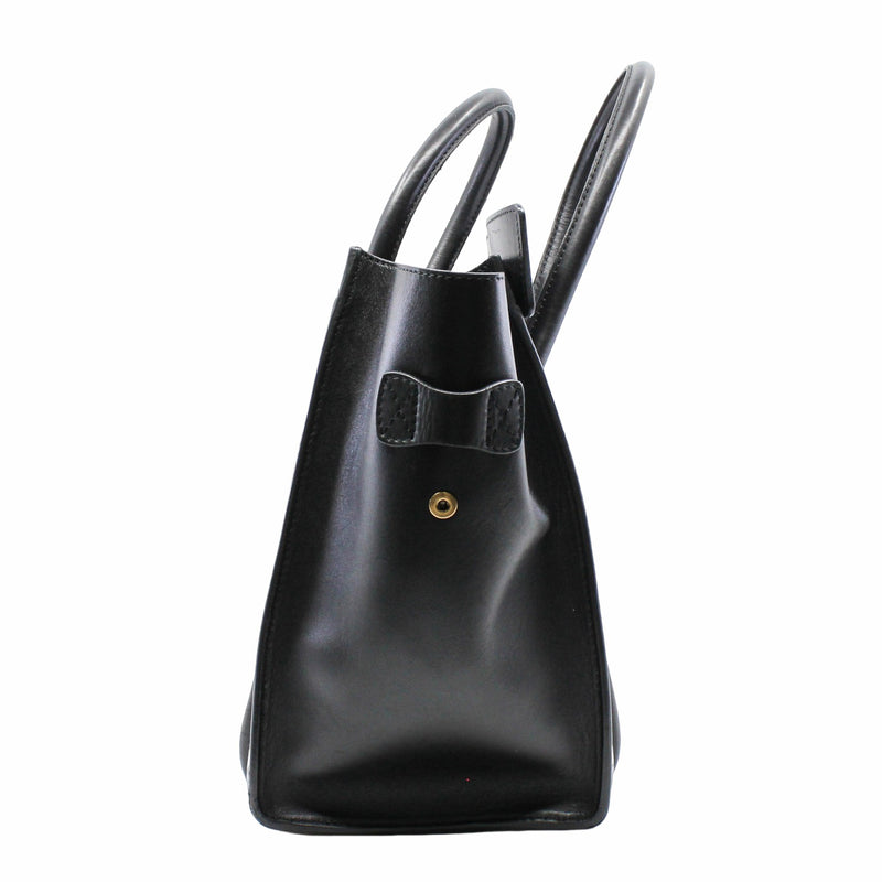 LUGGAGE BAG MICRO  LEATHER WHITE BLACK GHW - L'UXE LINK
