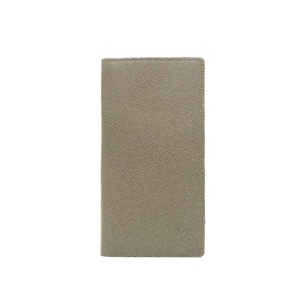 Taiga Leather Brazza Grey Long Wallet - L'UXE LINK