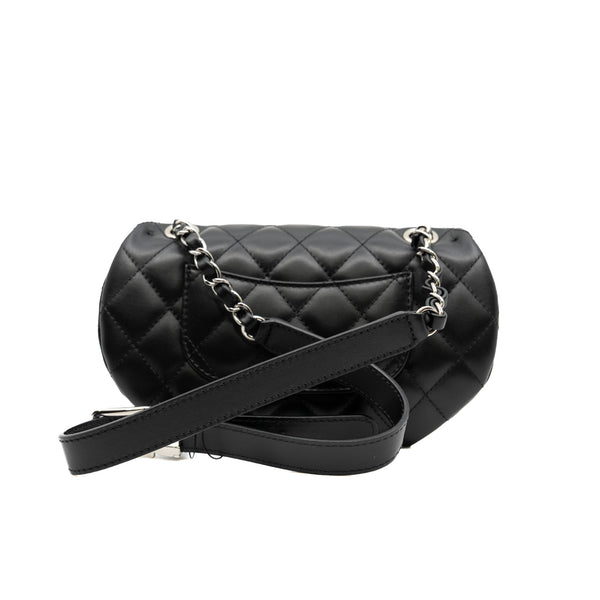 belt bag in black lambskin phw
