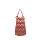 thumbnail medium lady dior in pink lambskin phw #2012