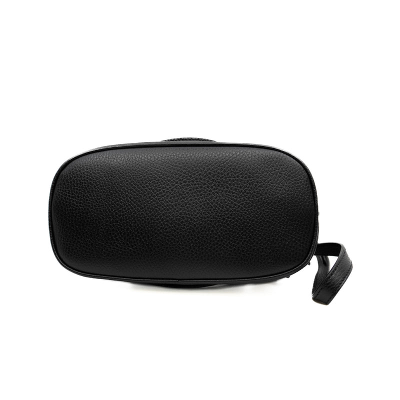 small GG Interlocking bag in black with strap GHW - L'UXE LINK