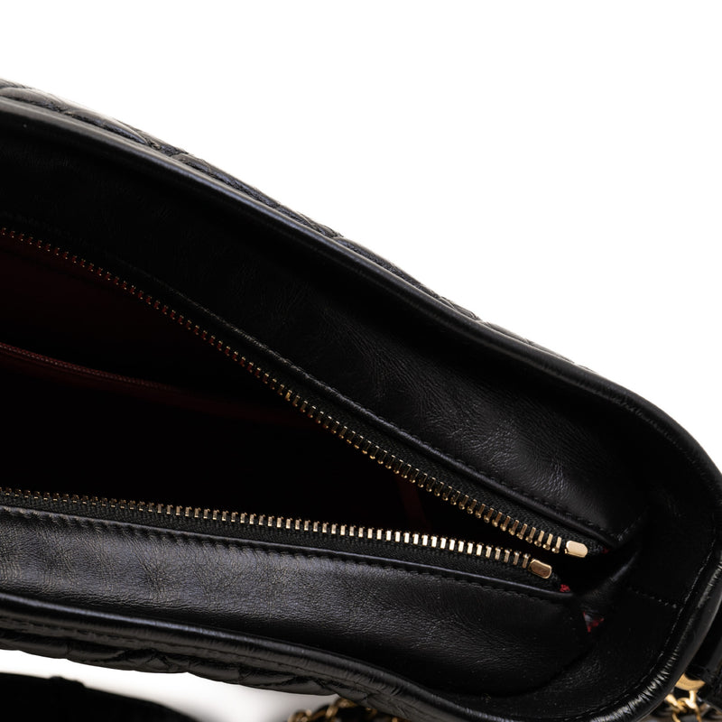 Medium Gabrielle Black In Aged Calfskin Hobo Bag Multicolor Hardware Seri 28 - L'UXE LINK