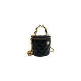 thumbnail vanity with top handle in lambskin black ghw