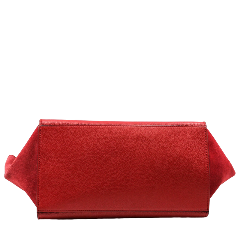 trapeze bag medium leather red ghw - L'UXE LINK