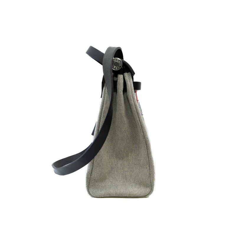 herbag 31 pegasus pop in black leather fabric with blue horse bag charm Y stamp