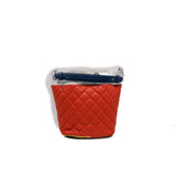 thumbnail tote bucket in lambskin orange/white phw seri 23