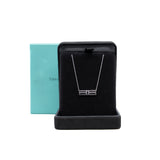 thumbnail T-Toe open necklace in  horizontal blue diamonds bar 18kwg