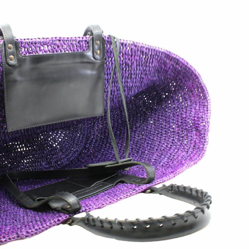 tote woven purple - L'UXE LINK