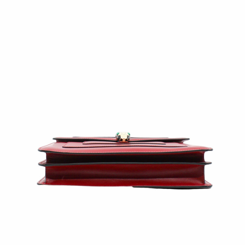 SERPENTINE MM RED DOUBLE FLAP GHW - L'UXE LINK