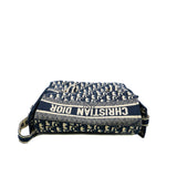 thumbnail Medium Diorcamp Bag Blue Dior Oblique Embroidery