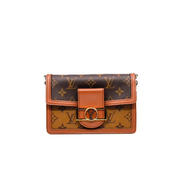 mini dauphine in monogram reverse canvas ghw #