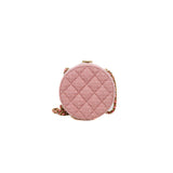 thumbnail small round bag pink tweed rghw seri LUJTOxxxx