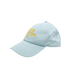 thumbnail hat in blue with yellow letter