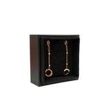 thumbnail chaine amulette half diamond earring in 18k rg rrp9685*2=19370aud