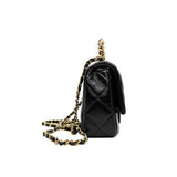 thumbnail mini cf with handle in black shiny calfskin ghw #CP82XXXX