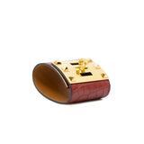 thumbnail skin dog bracelet in red alligator ghw square R