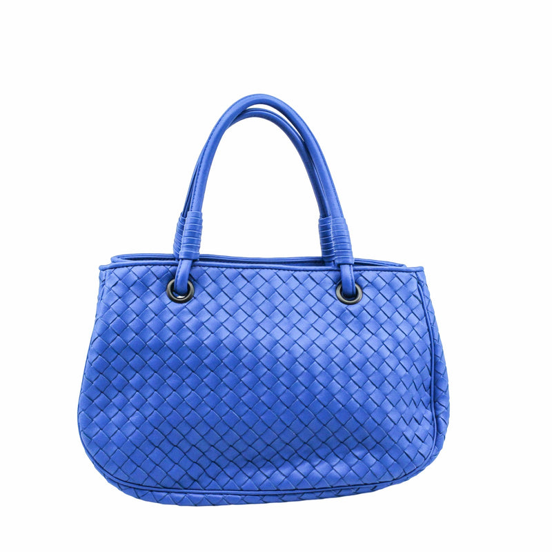 Top Handle Bag blue electric Antique Brass Hardware - L'UXE LINK
