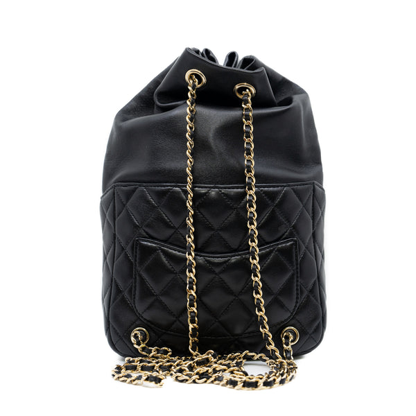 Lambskin Quilted Small In Seoul Backpack Black Seri 21