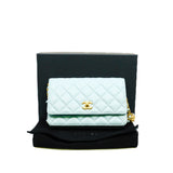 thumbnail woc in baby blue lambskin with pearl crush ghw