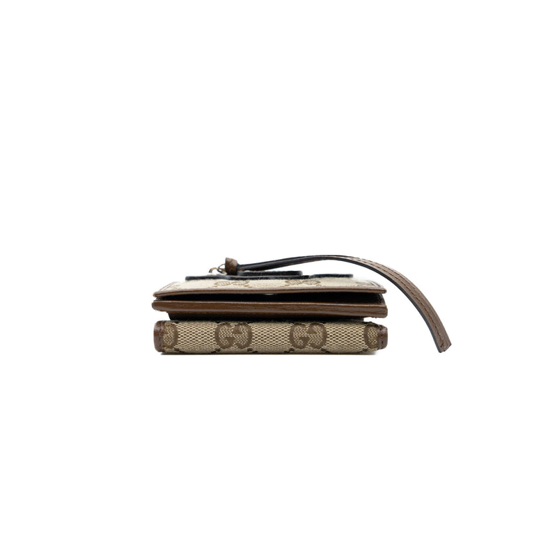 Gucci Balenciaga Collaboration Brown/Beige GG Canvas The Hacker Project Trifold Compact Wallet - L'UXE LINK