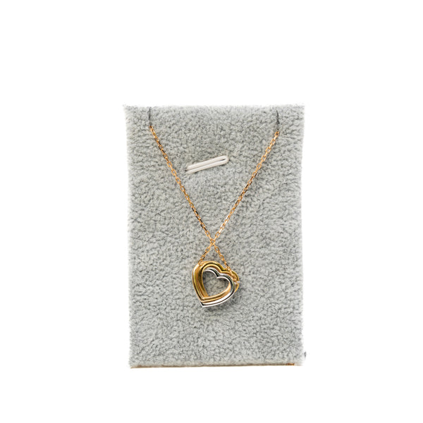 Trinity De Cartier Diamond Heart 18K Three Tone Gold Necklace - L'UXE LINK