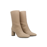 thumbnail bottes defile boots in leather beige #36