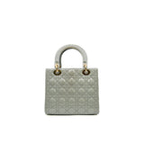 thumbnail medium Lady Dior in grey patent leather 2021 ghw