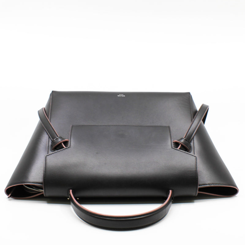 Mini Belt Bag In Smooth Calfskin Dark Brown/Pink Handbag PHW With Strap - L'UXE LINK