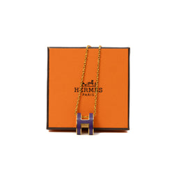 Mini Pop H Purple Pendant Necklace GHW - L'UXE LINK