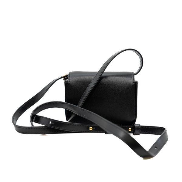 mini claude bag in calfskin black ghw