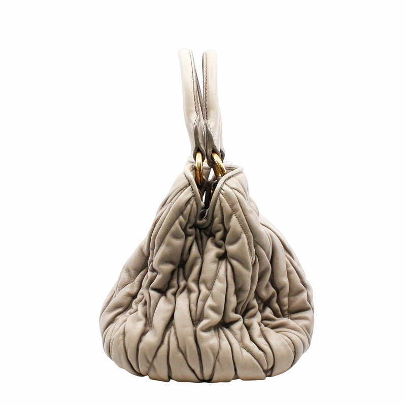matelassé Crossbody bag grey GHW - L'UXE LINK