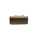 thumbnail Mini Tote Bag With Interlocking G In Beige And Ebony GG Supreme Canvas GHW