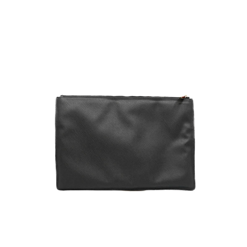 Bambi Print Black Medium Textured Coated Canvas Cosmetic Pouch GHW - L'UXE LINK